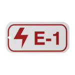 image of Brady 105639 Red on White Polystyrene Electric Energy Source Tag - 3 in Width - 1 1/2 in Height - B-401