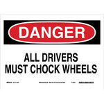 Brady B-558 Recycled Film Rectangle White Truck Driver Instruction Sign - 14 in Width x 10 in Height - 118218