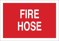 image of Brady B-401 High Impact Polystyrene Rectangle Red Fire Equipment Sign - 10 in Width x 7 in Height - 25729