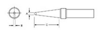 image of Weller PTF7 Conical Tip - Conical - 47331