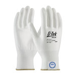 image of PIP G-Tek 3GX 19-D325 White Medium Cut-Resistant Glove - ANSI A3 Cut Resistance - Polyurethane Palm & Fingertips Coating - 9.4 in Length - 19-D325/M