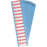 image of Brady 149353 Red on White Cloth Inspection & Calibration Labels - 1.5 in Width - 0.625 in Height - B-500