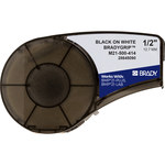 image of Brady BradyGrip M21-500-414 Printer Tape Cartridge - 1/2 in x 10 ft - Polyester - White - B-414 - 63897
