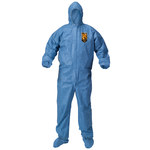 image of Kimberly-Clark Kleenguard Chemical-Resistant Coveralls A60 45093 - Size Large - Blue