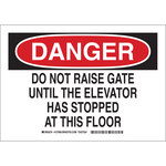 image of Brady B-555 Aluminum Rectangle White Safety Awareness Sign - 10 in Width x 7 in Height - 127866
