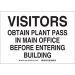 image of Brady B-401 High Impact Polystyrene Rectangle White Restricted Area Sign - 10 in Width x 7 in Height - 22260