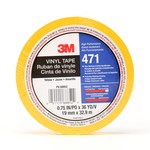 image of 3M 471 Yellow Marking Tape - 3/4 in Width x 36 yd Length - 5.2 mil Thick - 68852