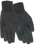 image of Red Steer 23810 Brown Large Jersey General Purpose Gloves - Straight Thumb - PVC Dotted Palm & Fingers Coating - 23810-L