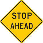 image of Brady B-959 Aluminum Diamond Yellow Stop Signs, Traffic Control Signs & Banners Sign - 24 in Width x 24 in Height - Reflective - 113292