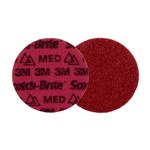 image of 3M Scotch-Brite PN-DH Precision Shaped Ceramic Red Precision Surface Conditioning Hook & Loop Disc - Medium - 4-1/2 in Diameter - 89254