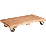Akro-Mils 900 lb Hardwood Dolly - 30 in Overall Length - 18 in Width - 6 3/4 in Height - 3 in Swivel Casters - RD3018AC3P