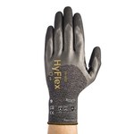 image of Ansell HyFlex 11-937 Anthracite Gray 10 Cut Resistant Gloves - ANSI A2 Cut Resistance - Nitrile Foam Both Sides, 3/4 Back Coating - 11-937-10