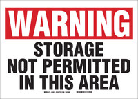image of Brady B-401 High Impact Polystyrene Rectangle White Safety Sign - 14 in Width x 10 in Height - 18916