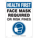 image of Brady B-302 Polyester Rectangle White PPE Sign - 7 in Width - Self-Adhesive
