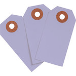 image of Brady 102152 Purple Rectangle Cardstock Blank Tag - 1 3/8 in 1 3/8 in Width - 2 3/4 in Height - 01376