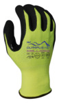 image of Armor Guys ExtraFlex HCT 04-300HV Hi-Vis Yellow/Black Large Cut-Resistant Gloves - ANSI A3 Cut Resistance - Nitrile Foam Palm & Fingers Coating - 04-300HV-L