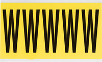 image of Brady 3460-W Letter Label - Black on Yellow - 1 3/4 in x 5 in - B-498 - 34633