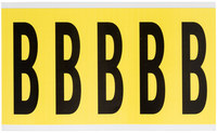 image of Brady 3460-B Letter Label - Black on Yellow - 1 3/4 in x 5 in - B-498 - 34612