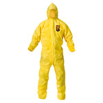image of Ansell KleenGuard Chemical-Resistant Coveralls A70 09813 - Size Large - Yellow