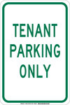 image of Brady B-555 Aluminum Rectangle White Parking Restriction, Permission & Information Sign - 12 in Width x 18 in Height - 129666