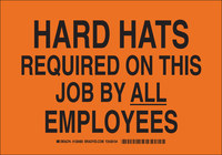 image of Brady B-555 Aluminum Rectangle Orange PPE Sign - 10 in Width x 7 in Height - 128478