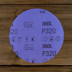 image of 3M Hookit 360L Hook & Loop Disc 55717 - Aluminum Oxide - 5 in - P320 - Very Fine