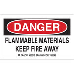 image of Brady 60312 Black / Red on White Paper Equipment Safety Label - 5 in Width - 3 in Height - B-235