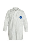 image of Dupont TY210S WH White Large Tyvek 400 Reusable General Purpose & Work Lab Coat - TY210S LG