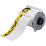 image of Brady 121559 Printer Label Roll - Vinyl - Black / Yellow on White - B-595 - 70896