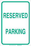 image of Brady B-120 Fiberglass Reinforced Polyester Rectangle White Parking Restriction, Permission & Information Sign - 12 in Width x 18 in Height - 75269