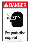 image of Brady Bradyglo B-347 Polyester / Polystyrene Rectangle PPE Sign - 10 in Width x 7 in Height - Glow in the Dark - 119381