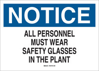 image of Brady B-302 Polyester Rectangle White PPE Sign - 10 in Width x 7 in Height - Laminated - 85029