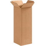 image of Kraft Tall Corrugated Boxes - 4 in x 4 in x 10 in - 1116