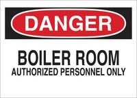 image of Brady B-401 Polystyrene Rectangle White Hazardous Material Sign - 10 in Width x 7 in Height - 22077
