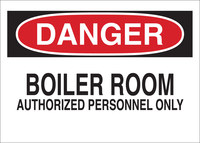 image of Brady B-302 Polyester Rectangle White Hazardous Material Sign - 10 in Width x 7 in Height - Laminated - 84038