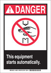 image of Brady Fiberglass Reinforced Polyester Rectangle White Equipment Safety Sign - 7 in Width x 10 in Height - 44983