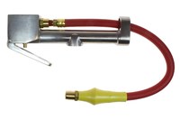 image of Coilhose Inflator Gauge, 0-160 psi, 12" Hose, Straight Chuck A1600-PB - 16001