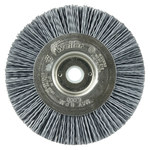 image of Weiler Nylox 31114 Wheel Brush - 4 in Dia - Crimped Round Nylon Bristle