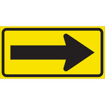 image of Brady B-959 Aluminum Rectangle Yellow Stop Signs, Traffic Control Signs & Banners Sign - 24 in Width x 12 in Height - 115556