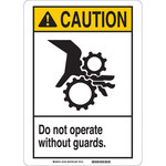 image of Brady B-302 Polyester Rectangle White Equipment Safety Sign - 7 in Width x 10 in Height - Laminated - 45175