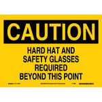 image of Brady B-558 Recycled Film Rectangle Yellow PPE Sign - 14 in Width x 10 in Height - 118281
