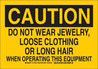 image of Brady B-555 Aluminum Rectangle Equipment Safety Sign - 10 in Width x 7 in Height - 127620