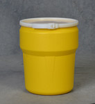 Eagle Yellow High Density Polyethylene 10 gal Spill Containment Drum - 18 in Height - 14.125" Top, 12.375" Bottom Overall Diameter - 048441-00941