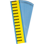 image of Brady 149351 Black on Yellow Cloth Inspection & Calibration Labels - 1.5 in Width - 0.625 in Height - B-500