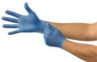 image of Microflex High Five V29 Blue Large Powder Free Disposable Gloves - Industrial Grade - Smooth Finish - V293