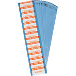 image of Brady 149355 Orange on White Cloth Inspection & Calibration Labels - 1.5 in Width - 0.625 in Height - B-500