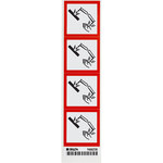 image of Brady 118841 Hazardous Material Label - 2 in x 2 in - Vinyl - Black / Red on White - B-7569 - 66045