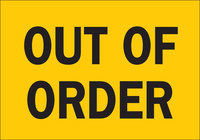 image of Brady B-401 High Impact Polystyrene Rectangle Yellow Equipment Safety Sign - 10 in Width x 7 in Height - 25050