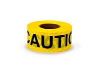 image of 3M Scotch 300 Yellow Warning Tape - Pattern/Text = CAUTION - 3 in Width x 1000 ft Length - 2 mil Thick - 53042