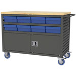 image of Akro-Mils MA4824CLD3 Louvered Shelf Cart - 800 lbs Capacity - Charcoal - Steel